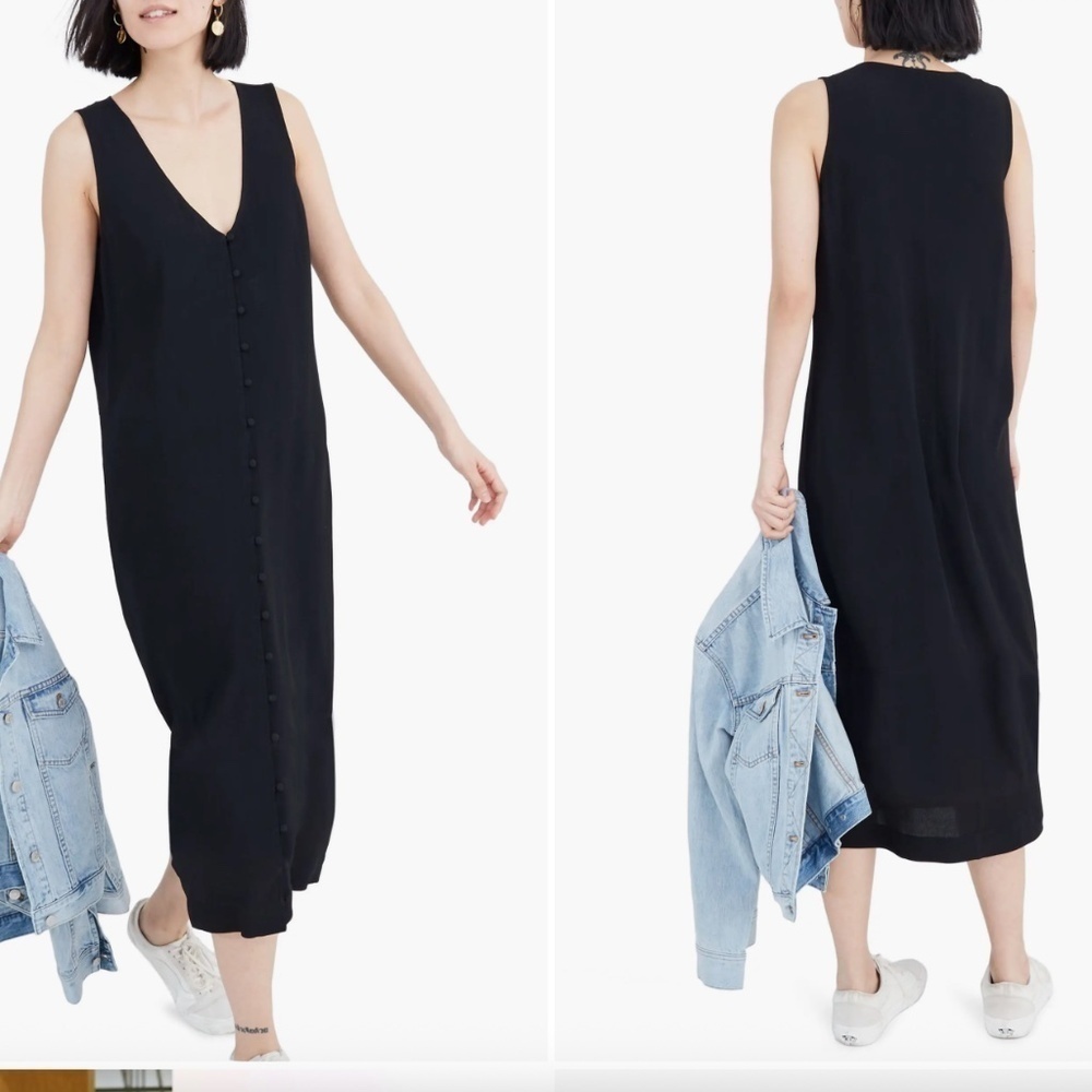 Madewell Heather Button Front Midi Dress. Size small